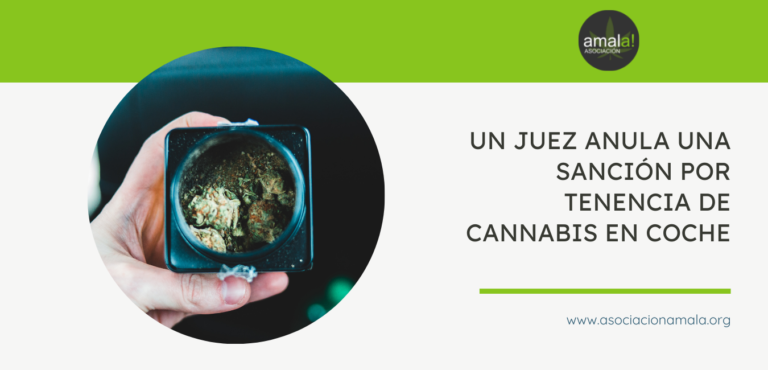 Un juez anula una sanción por tenencia de cannabis en coche