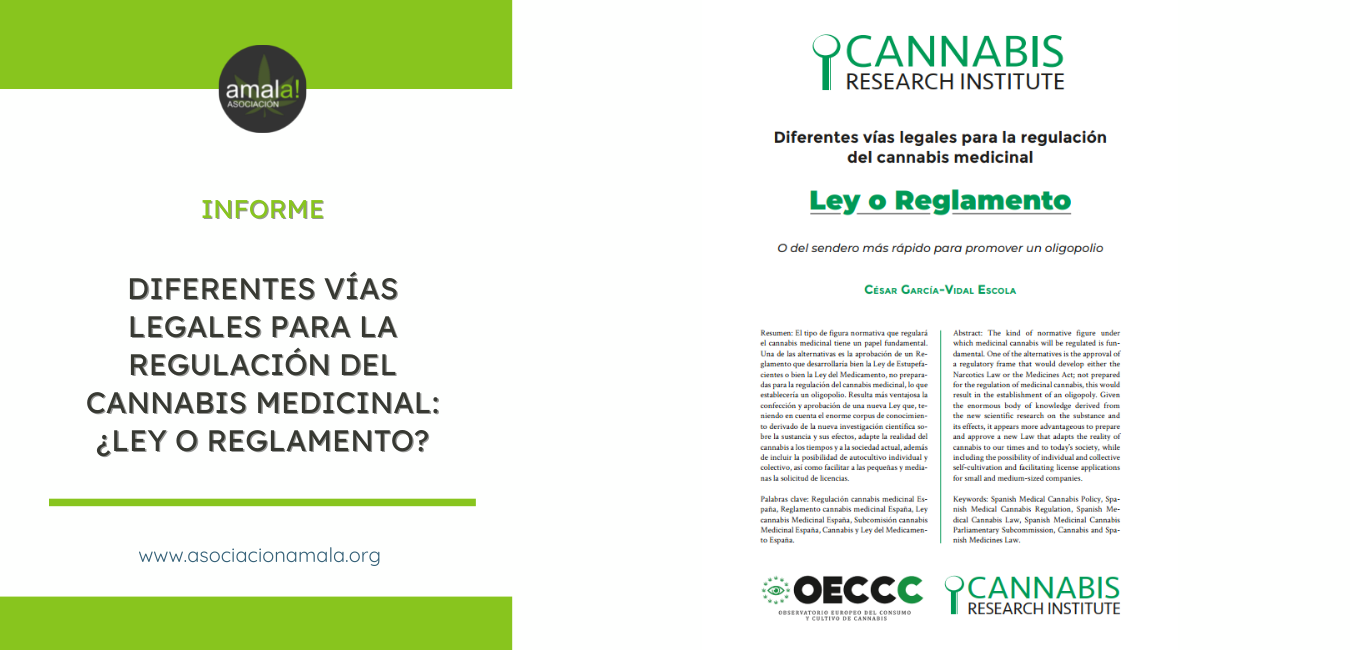 informe Diferentes vías legales para la regulación del cannabis medicinal ley o reglamento